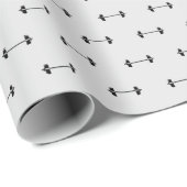 Barbell workout gym silhouette cadeaupapier (Rol Hoek)