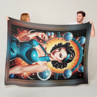 Barbenheimer Retro Fusion Atomic Age Mode Fleece Deken