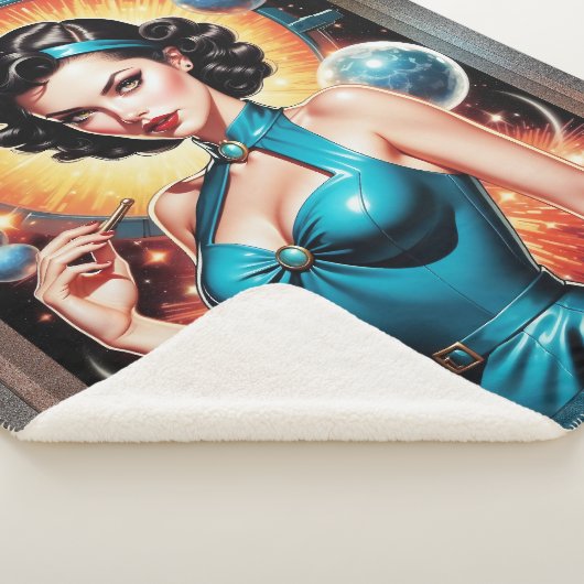 Barbenheimer Retro Fusion Atomic Age Mode Sherpa Deken (3/4)