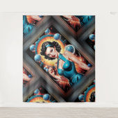 Barbenheimer Retro Fusion Atomic Age Mode Wandkleed (Voorkant)