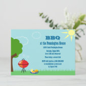Barbeque barbeque (Barbeque): uitnodiging voor een (Staand voorkant)