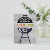 Barbeque Family Reunion Enregistrer la date Carte  (Debout devant)