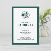 Barbeque Grill Plat Invitation Card (Debout devant)