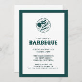 Barbeque Grill Plat Invitation Card (Devant / Derrière)