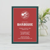 Barbeque Grill Plat Invitation Card (Debout devant)