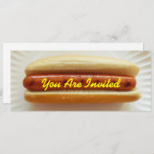 Barbeque Invitation - Skinny Hotdog Kaart (Voorkant / Achterkant)