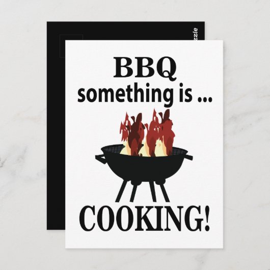 Barbeque kok Grappige BBQ Briefkaart (Voorkant / Achterkant)