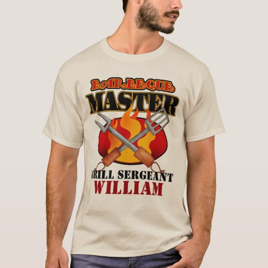 Barbeque Master gepersonaliseerd T-shirt (Voorkant)