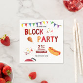 Barbeque Snack Picknick Fun Buurt Block Party Servet (Insitu)