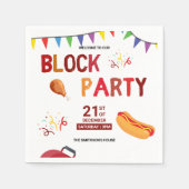 Barbeque Snack Picknick Fun Buurt Block Party Servet (Voorkant)