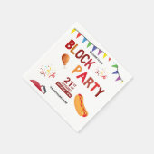 Barbeque Snack Picknick Fun Buurt Block Party Servet (Hoek)