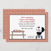 Barbeque Time Invitation Kaart (Voorkant / Achterkant)