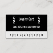 Barber 10e Visite Remise Carte de fidélité client (Dos)