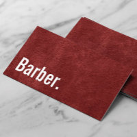 Barber Babershop Minimalistische Faux Red Velvet