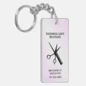 Barber Beautician Design Blue Sleutelhanger (Voorkant Links)