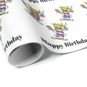 Barber Birthday Wrapping Paper Cadeaupapier (Rol Hoek)