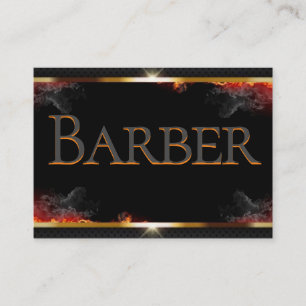 Barber Black, Grijs, Goud Visitekaartje