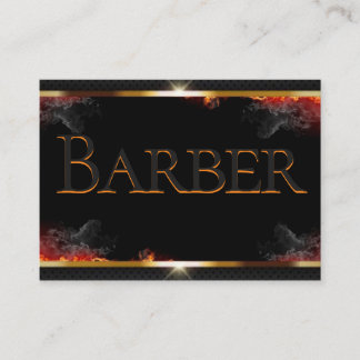 Barber Black, Grijs, Goud Visitekaartje