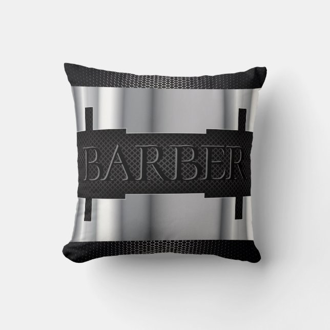 Barber Black, Silver Kussen (Voorkant)