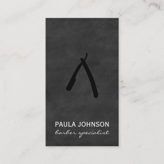 Barber Blade Lush Black Visitekaartje (Voorkant)