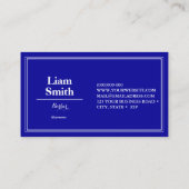 Barber Blue Repeat Pattern Visitekaartje (Achterkant)