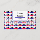 Barber Blue Repeat Pattern Visitekaartje (Voorkant)