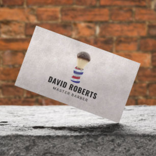 Barber Brush Logo Barbershop Hair Stylist Visitekaartje