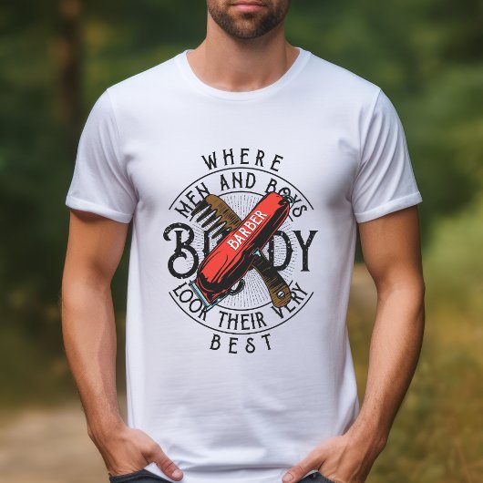 Barber Buddy pour hommes et garçons T-shirt