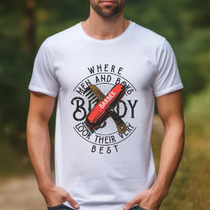 Barber Buddy voor mannen en jongens T-shirt
