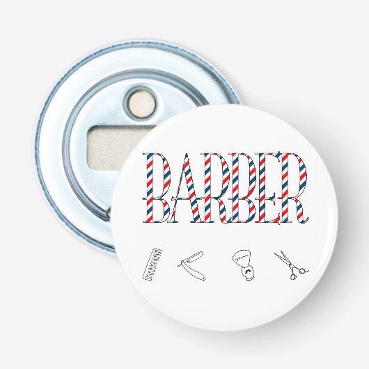 Barber Button Flesopener (Voorkant)