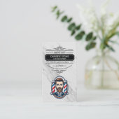 barber clean cut | kapper visitekaartje (Staand voorkant)