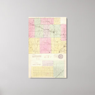 Barber County en Hazelton, Kansas Canvas Afdruk