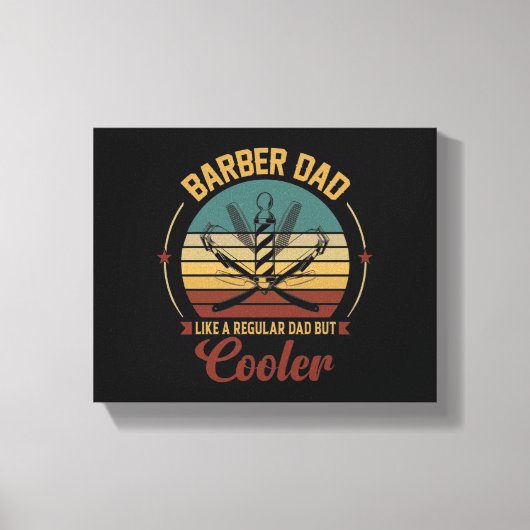 Barber Dad Canvas Afdruk (Voorkant)