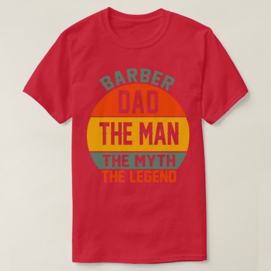 BARBER DAD HET MAN T-SHIRT (Design voorkant)