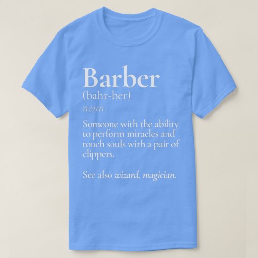 Barber Definition Classic TShirt (Design devant)