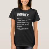 Barber Definition Shirten Funny Job Title T-shirt (Voorkant)