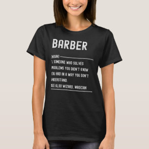 Barber Definition Shirten Funny Job Title T-shirt
