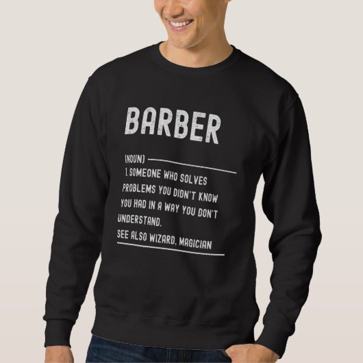 Barber Definition Shirts Funny Job Title (Voorkant)