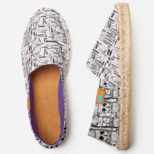 Barber Espadrilles avec design de salon de coiffur