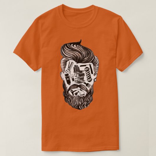 Barber Face Barber Life T-shirt (Design voorkant)