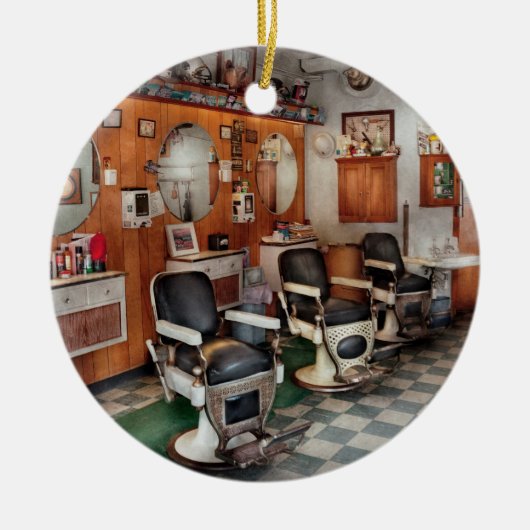 Barber - Frenchtown Barbers  Keramisch Ornament (Voorkant)