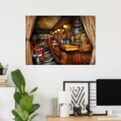 Barber - gesloten op zondag poster (Thuiskantoor)