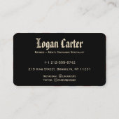 Barber Grooming Spécialiste Carte de visite (Dos)