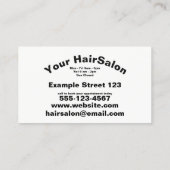 Barber Hair Salon - Diverse haarstijlen Visitekaartje (Achterkant)
