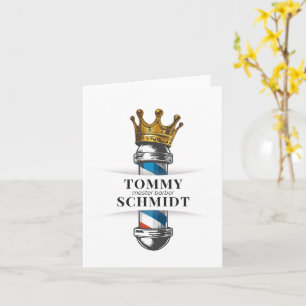 Barber Hair Shop King Crown Barber Pole Hair Salon Kaart