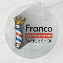 Barber Hair Shop King Crown Barber Pole Hair Salon