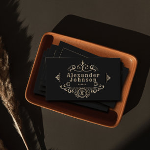 Barber Hair Stylist Barbershop Zwart Visitekaartje