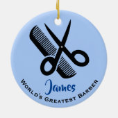 Barber Haircut Design Ornement céramique (Dos)