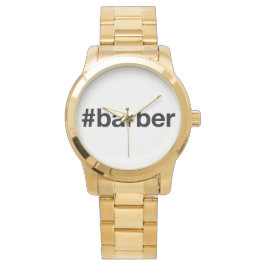 BARBER Hairdresser Hashtag Horloge
