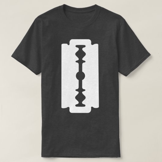 Barber Hairdresser Razor Blade Hair T-shirt (Design voorkant)
